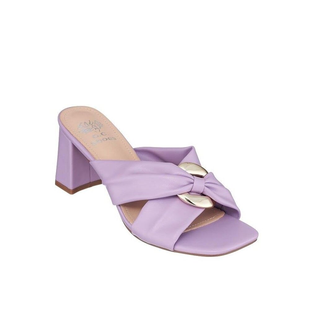 Good Choice Womens 9 M Purple Zane Criss Cross Block Heel Sandals NIB PG0